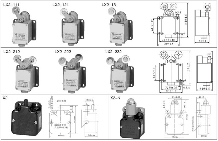 LX2pd行程开兛_形尺寸图