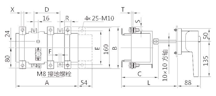  HH15A(QA)-1000A外Ş寸