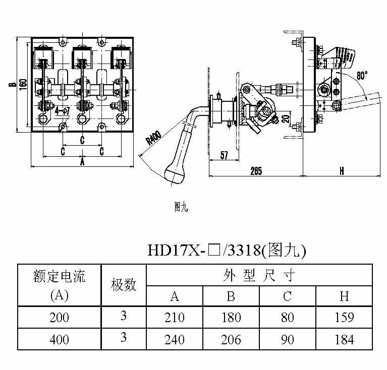 HD17pd刀形隔d外Ş寸9
