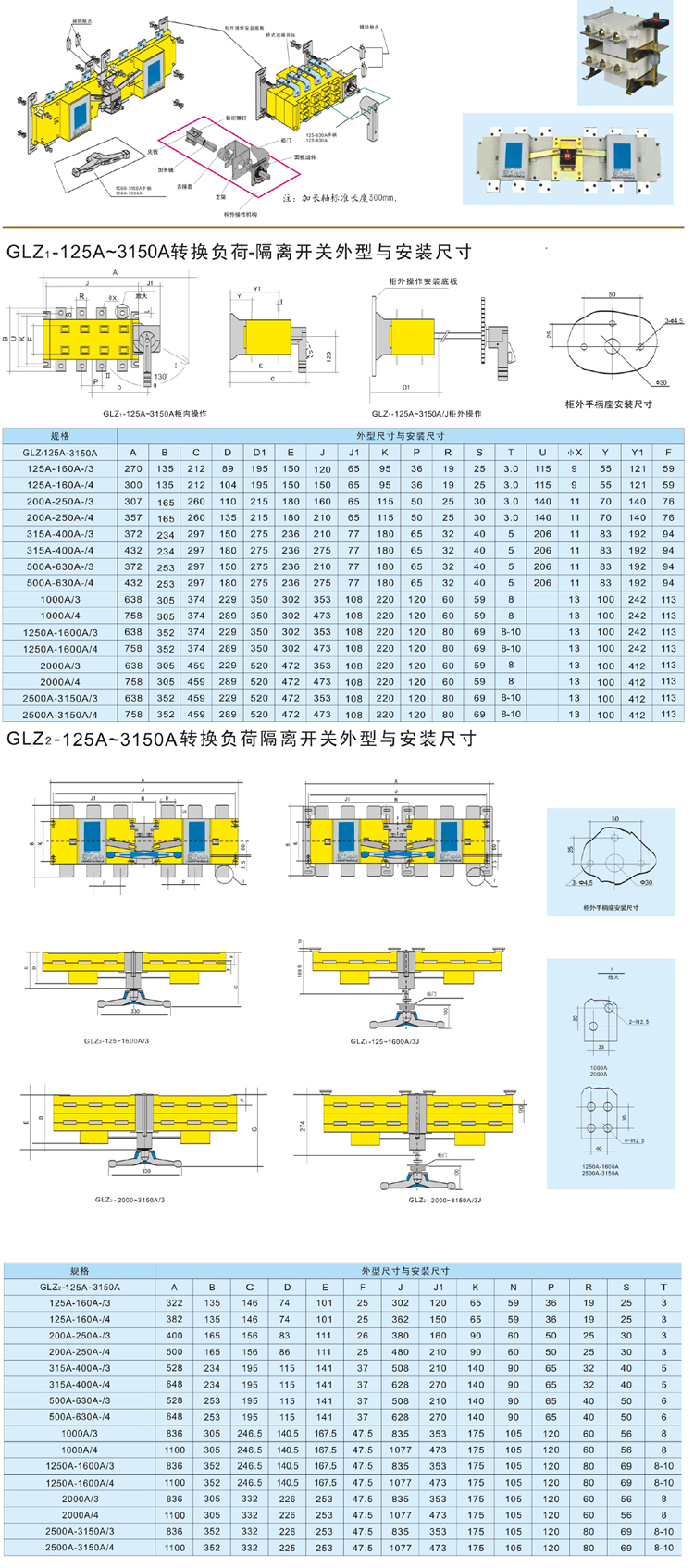 GLZpd转换负荷隔离开x术参数及(qing)外Ş寸