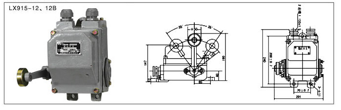 LX915pd船用限位开兛_形尺寸图